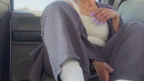 Car Public Footjob