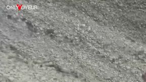 beach voyeur. sexy girl took her bikini off and put butt plug in!