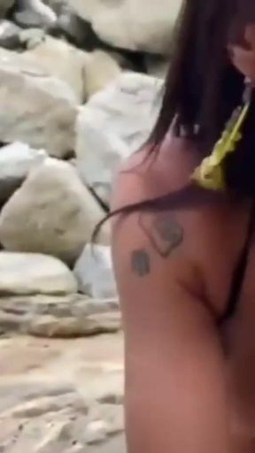 Rubbing on the Beach