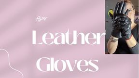 asmr leather glove slow