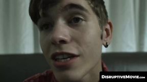 DisruptiveMovie.com - Twinks Hoss Kado and Levi Rhodes cover jock Kyle Connors' face
