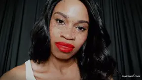 Kissing Humiliation- Ebony Femdom Goddess Rosie Reed Tease And Denial Lipstick Fetish Chastity Slaves