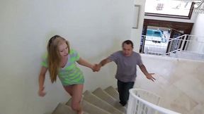 Mexican babysitter gets naughty with blonde teen!