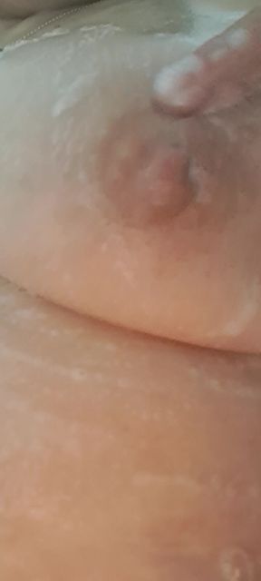 Mature MILF in the Shower with Wet Soapy Tits and Pussy