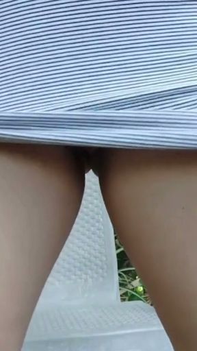 Colombian girl shows pussy on public road   Clip 1