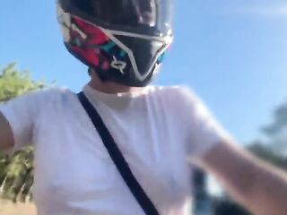 I picked up a DiDi customer out of a brassiere and this guy noticed my large melons two