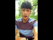 Twink farts long loud and wet - outdoor