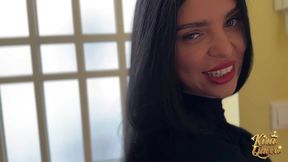 kira queen gives her fan a blowjob and lets him fuck her pussy!