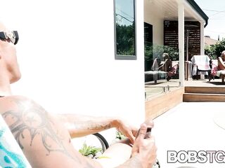 BOBSTGIRLS - Leilani Li Spotted Sunbathing, Gets Drilled