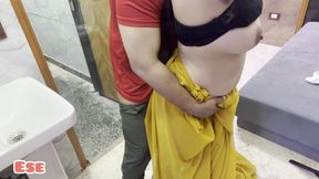 Devar Seduces Hot Bhabhi When She Is Alone in Home and Fucked Her in Standing Doggy Style