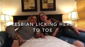 Lesbian MILF lick from head to toe