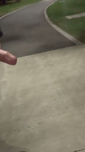 Straight guy is flashing his uncut cock in public flashing.   Clip 2