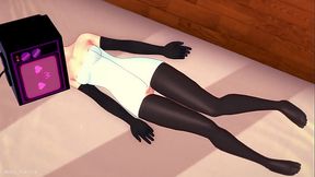 Tv woman wants to play with a big cock'she is wet and only wearing a towel (Hentai