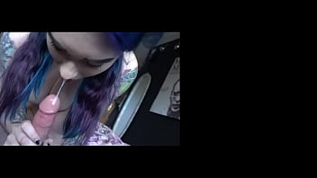 Nasty girl sucks two big dicks