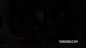 Hot redhead milf Jupiter Jetson having threesome with her husband and stepson