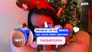 The best gift for Christmas is a blowjob from stepmom