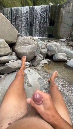Horny at the Waterfall