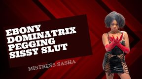 Ebony Dominatrix Pegs An Owned Sissy Slut