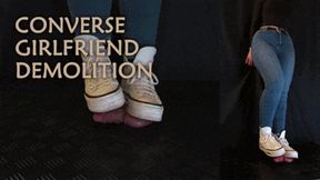 Girlfriend Converse Demolition (Close Double Version) - TamyStarly - Cock Balls Crush Trample, Shoejob, Bootjob, CBT, Ballbusting, Trampling, Stomping