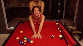 inviting a scort at my free day and fuck her over the pool table