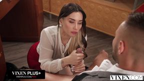 VIXEN Naughty Seductress Aria Lee Devours Coworker's Huge Cock In Her Boss's House