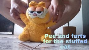 Pee and farts for the stuffed cat