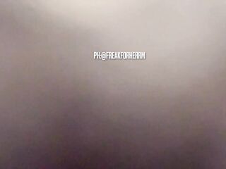 Cumming on black worn female thong