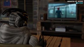 Turian’s Big Cock Grows His Huge Ass to Alien Size in Gay Hyper Animation