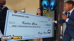 Sexy - Karlee Grey Wins Big, Takes On Two Monsters of Cock!