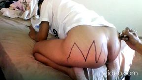 Lightskin sissy gets pounded by BBC in doggy style