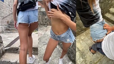 TEEN ALMOST CAUGHT FUCKING IN TOURIST HOTSPOT