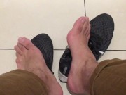 Public toilet - Testing to see if the guy in the stall next to me is keen to play - Manlyfoot