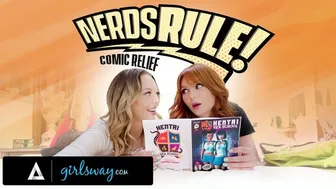 Lacy Lennon and Lily Larimar get turned on reading hentai comics together
