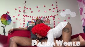 Big Booty Ebony Sucks and Rides BBC, Bald Ebony Slut Takes a HUGE Facial Cumshot