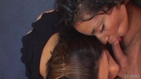 Lewd MILFs threesome exciting sex clip