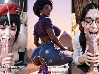 Ebony vs Ivory vs Asian - Who is hotter? - AI-generated Compilation