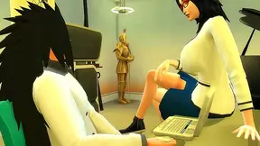 Madara Catches Student Viewing Hentai – Ends Up In Steamy Three-Way Encounter
