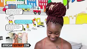 Thick black teen swallows for America dream ticket