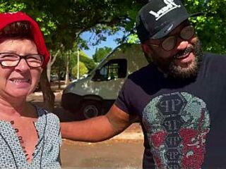 large natural breast Older picked up from street for BBC booty screwing