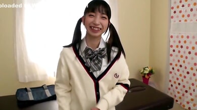 Young Asian college girl auditions with an oiled massage session