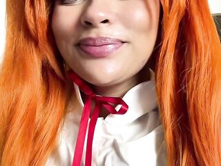 Asuka Cosplay Fart & Burp Compilation Plugsuit and School Uniform Overweight Black