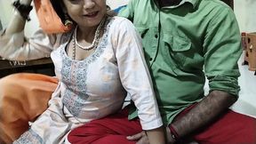 Desi bhabhi's creamy thighs seduce stepdad, nipple teasing, breast fondling.