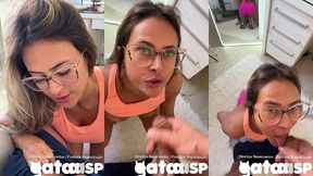 corno ganhou uma mamada depois da academia e encheu minha boca de leite