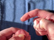 Cumming Hard With Satisfyer In Front Of Window