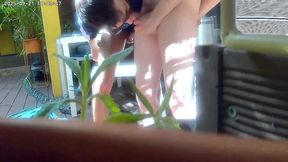 redhead boy tries to pee in a bottle hiding from his friend. caught, it ends up in watersports and a gay blowjob