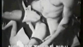 Vintage slut gets her ass pounded then sucks cock hungrily