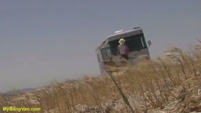 Cowgirl picked up for rough bang van party