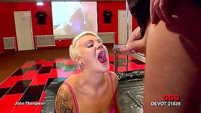 Blonde With Big Tits Loves Piss Gangbang