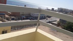 Pov On The Balcony Overlooking The Sea, Risky Sex