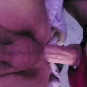 Bisexual couple pegging